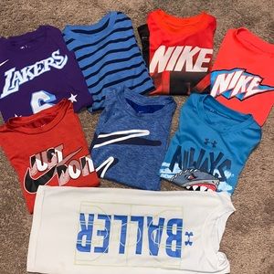 Size 5/6 lot of boy shirts Nike underarmour